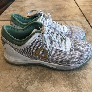 Reebok Nano 8 White/Green Athletic Shoe